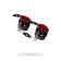 Handcuffs with red edging Pecado BDSM, skin, black