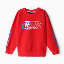 Sweatshirt for a boy, red color, height 158-164 cm