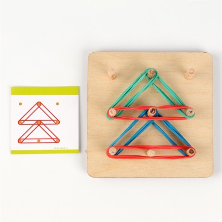 Geobord with wooden details and tasks "Mathematical tablet"-8