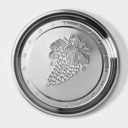 Stainless steel tray “Grape Vine”, 36 × 2.5 cm