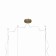 Suspended chandelier Mantra Shell, Led, 3710lm, 3000k, 300 mm, gold color