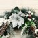 New Year's wreath d- 37 cm "Cozy fairy tale" Large flowers silver