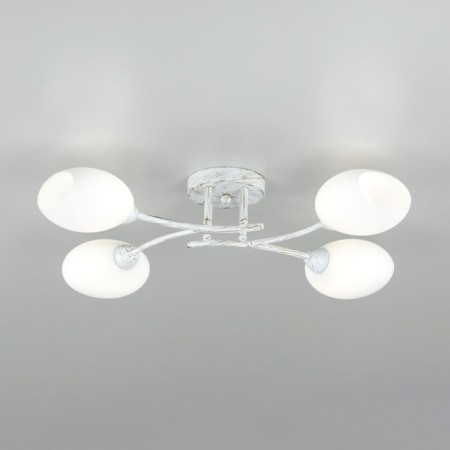Ceiling chandelier Citilux "Florida" CL148140, 65.5x51x14.5 cm, 4x60W, E14, white color-1