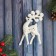 Christmas tree decoration "Deer with the horns-outlets" 9x13.5 cm, white
