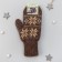 Women's mittens from Mongolian wool, chocolate color, size 17-19 (6.5-7.5)