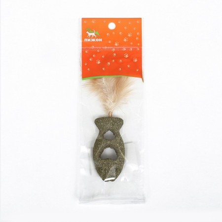 A toy for cats from pressed cat mint "openwork fish", 6.5 cm-3