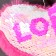 Soft toy "heart" with sequins, on a key fob, 10 cm, color fuchsia