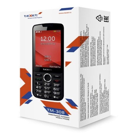 Cell phone Texet TM-302 Black Red-3