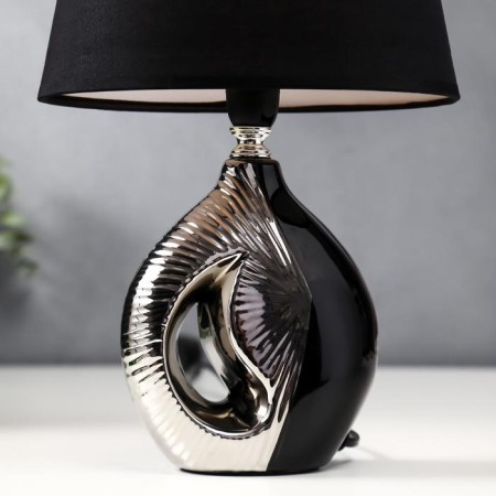 Table lamp 36657/1 E14 40W Black-Serebly H31.5 cm Risalux-4