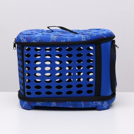 The folding bag is large, the EVA material, 42.5 x 37.5 x 29.5 cm, blue-1