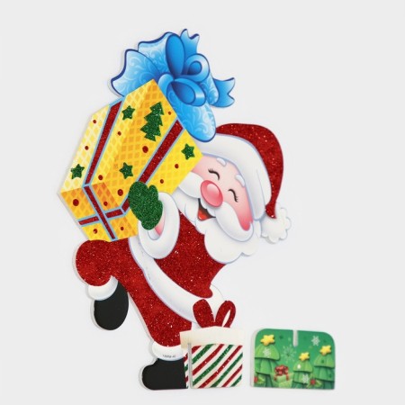 Decorative decoration (stand) "Santa Claus with a gift" 33x25.5 cm-3