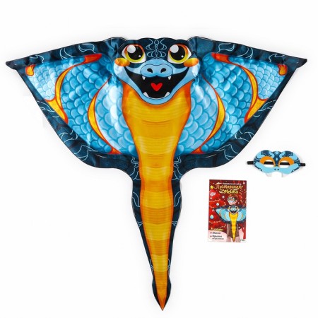 New Year! Carnival set "Cool snake", cape, mask, blue color-8