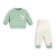 Kidsa (sweatshirt, trousers) minku, green/ecrew, height 62-68 cm