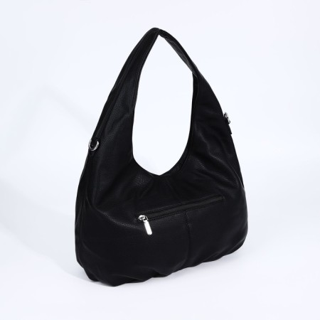 Lurch bag with a zipper, 3 outer pockets, black color-1
