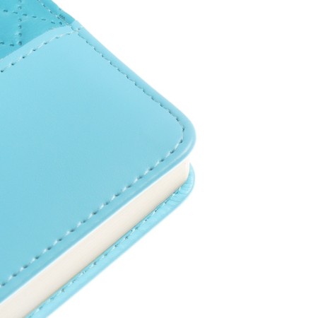 The diary is low, A5, 136 sheets, leatherette, Devente. Tailor, a solid cover with foam rubber, knife, perforation, liesse, block 70%, blue-4