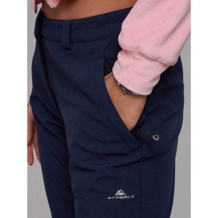 Sports female trousers, size 44, dark blue color-12