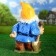 Garden figure "Dwarf handsome with a shovel" 40x21cm
