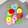 Decorative buttons "Round", plastic, 25 mm, 5 colors, 40 g