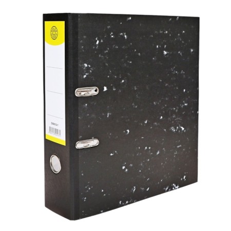The registrar folder 75 mm, A4, calligrata, economical marble, black, mix-11