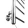 Domoterm electric heated towel rail "Aurora" 109-6, 500 x 710 mm, 6 crossbars, left