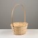 Wicker basket, 30x22 x h13/49cm, bamboo, natural