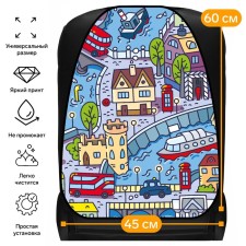Kittens on the seat car Cartage Merry city, PVC, 60x45 cm, euro suspension