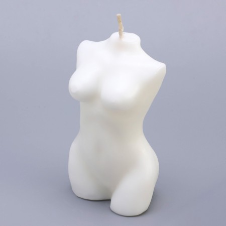 Figure candle "Woman silhouette", 10x5 cm, white-2