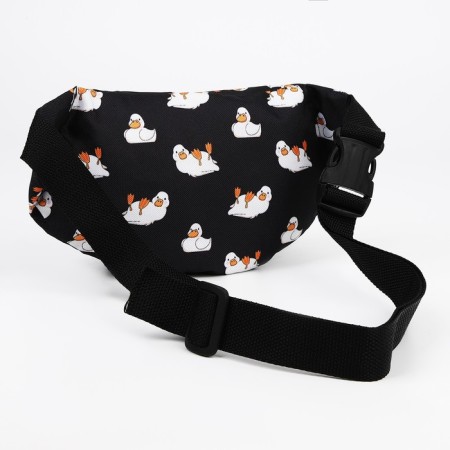 Lightning waist bag, black color-4