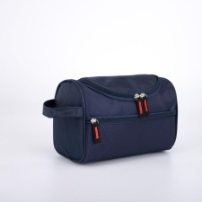 Lightning cosmetic bag, external pocket, blue color