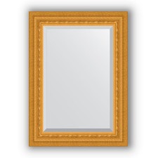 Mirror with fatset in the baguette frame - Susal gold 80 mm, 55 x 75 cm, EvoForm