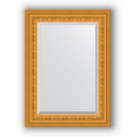 Mirror with fatset in the baguette frame - Susal gold 80 mm, 55 x 75 cm, EvoForm