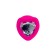 Anal plug Diamond Heart, silicone, pink color, 9.5 cm, d = 4 cm