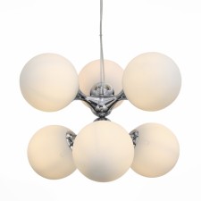 Люстра подвесная St Luce. SL549.103.06. Arte. 6х60 Вт, E27, 44х44х31 см, цвет хром