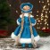 Snow Maiden "In a magnificent fur coat with stars" 14x30 cm