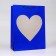 Packet Holography with the window "Heart", "Blue", l 40 x 30 x 13 cm