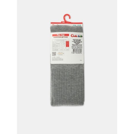Колготки детские в рубчик Conte Kids Tip-Top, рост 116-122 см, цвет серый-5