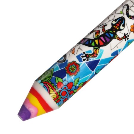 Figure eraser in the shape of a pencil "Salamandra", barcode on a piece-1
