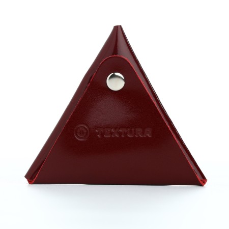 Monetnik on the button, Textura, burgundy color