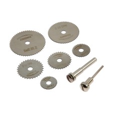 A set of circles of cuts for engravers and drill tundra, 6 nozzles and adapters 3.2/6 mm