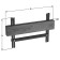 Folding bench "Lounge", 800 × 302 × 450 mm, DPP color gray / frame metal black matte