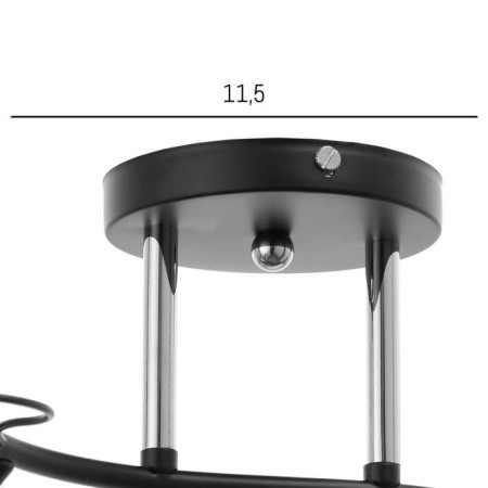 Chandelier gallop 890521 2x60W E27 black/matte white with black pattern-5
