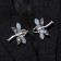 Cardigan clamp "Dragonfly", the color is blue in black silver
