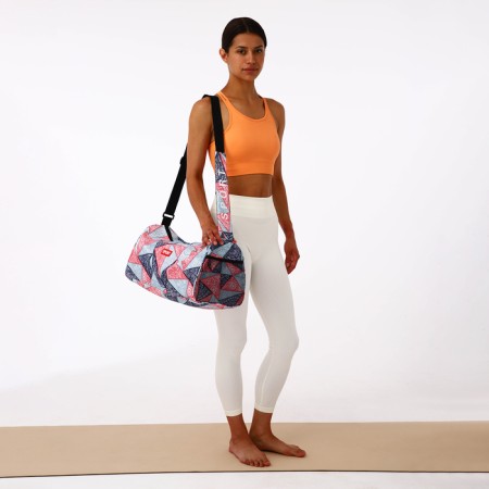 Sports bag, textura, average size, red color-8