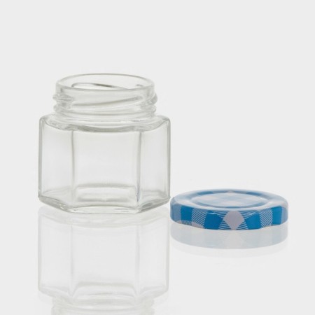 Glass jar for spices with a metal cover "Classic", 65 ml, 5.5 × 5.4 cm, color mix-1