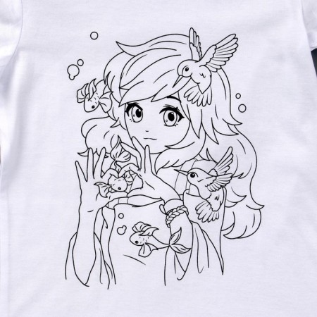 Set for creativity T-shirt-coloring "Anime Girl", size 122-128 cm-5