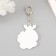 Acryl keychain "Snake in a cap with horns with a gift" 5.5x5.2 cm