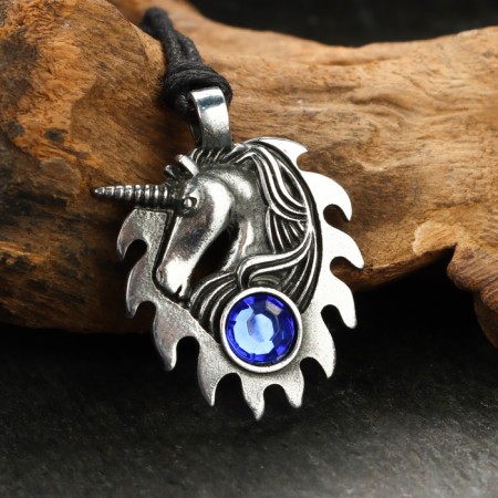 Protective amulet "Unicorn", 30x32mm, metal-1