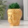 Kashpo concrete "Buddha" with moss 7*6cm gold (moss green stabilized)