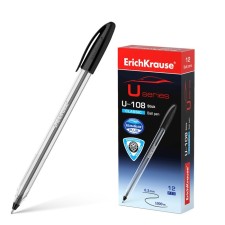 Ballic handle Erichkrause U-108 Classic Stick, Node 1.0 mm, black ink black