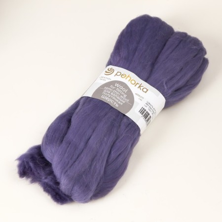 Fasting wool 100% half-toned wool 50g (484- eggplant)-1
